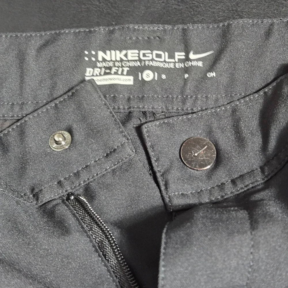 Nike Golf Dri-FIT Pants Boys Youth Size Small Black Flat Front Athletic